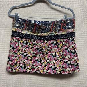 NEW Reversible Floral Wrap Skirt Boho Hippie Festival Grunge Mini Skirt One Size